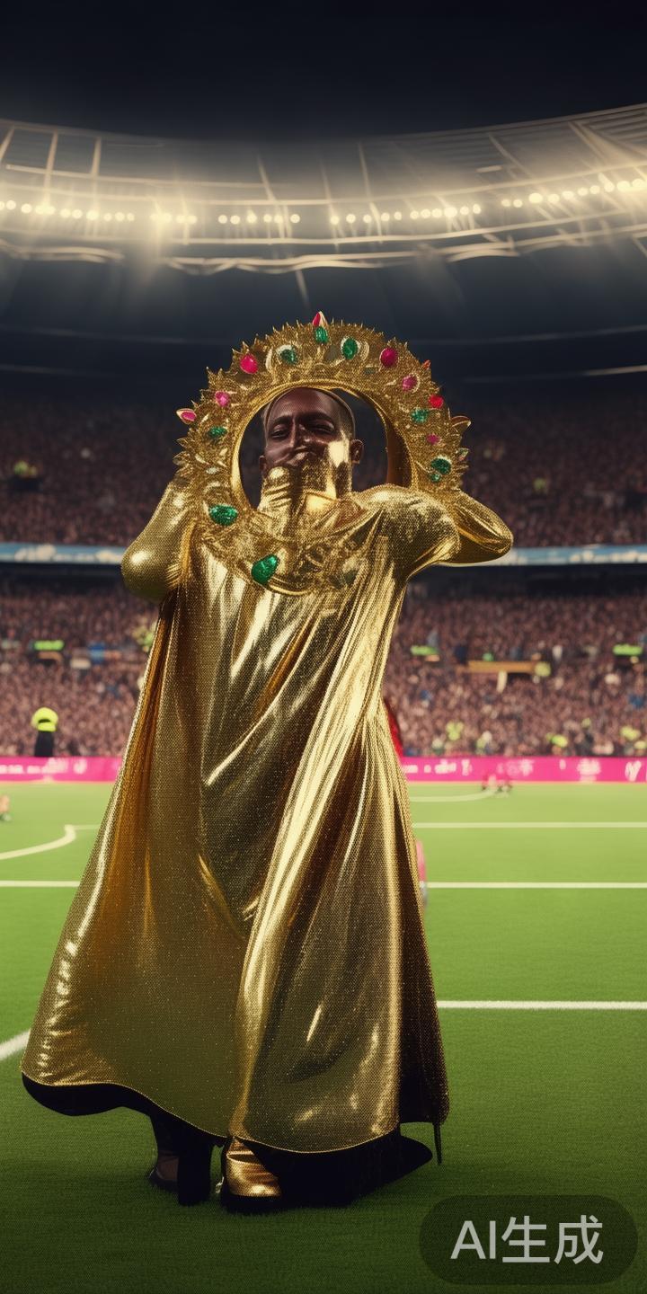 在足球运动中，虽然没有实际的“皇冠”奖项，但常用“